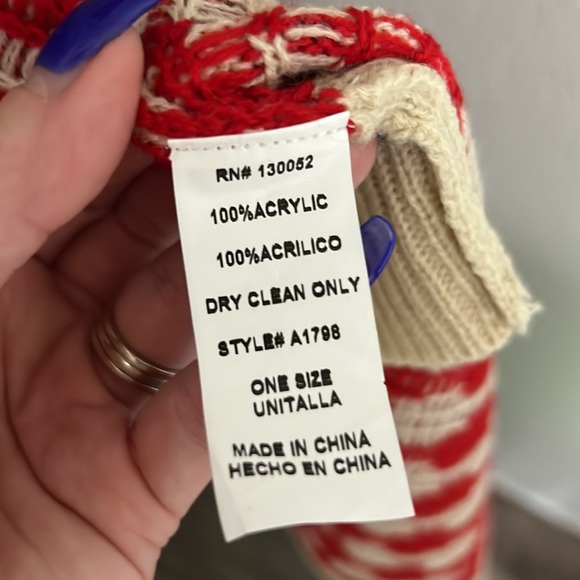 PRONTO USA red and cream cardigan - Picture 7 of 8